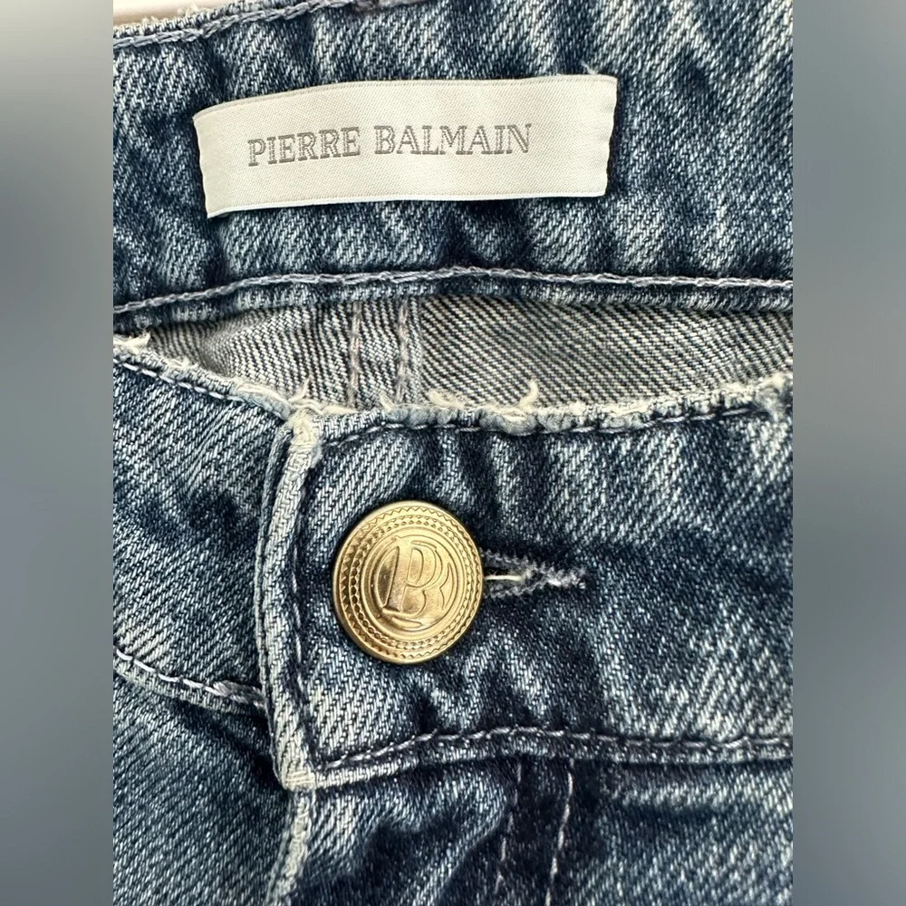 Pierre Balmain Women’s Distressed Blue Jeans size 24